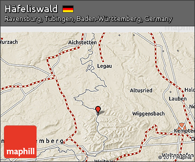 Shaded Relief 3D Map of Häfeliswald