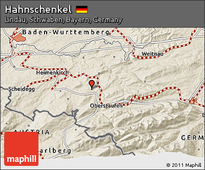 Shaded Relief 3D Map of Hahnschenkel