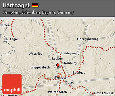 Shaded Relief 3D Map of Härtnagel