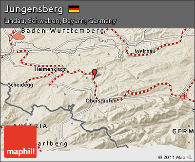 Shaded Relief 3D Map of Jungensberg