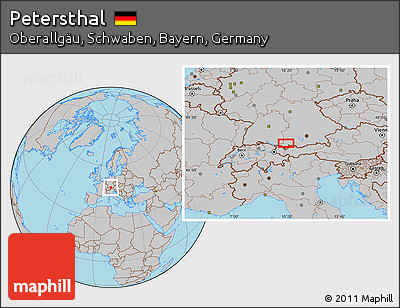 Gray Location Map of Petersthal