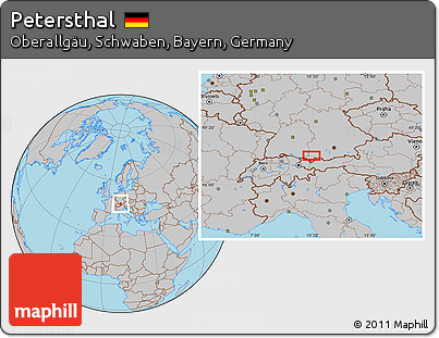 Gray Location Map of Petersthal