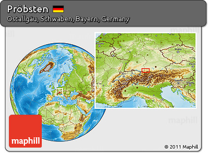Physical Location Map of Pröbsten