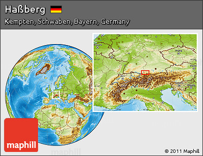Physical Location Map of Haßberg