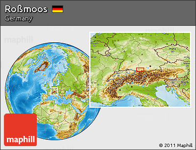 Physical Location Map of Roßmoos