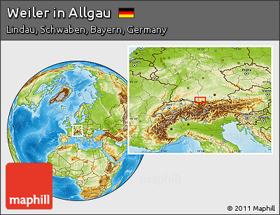 Physical Location Map of Weiler In Allgau