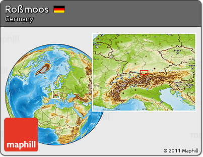 Physical Location Map of Roßmoos