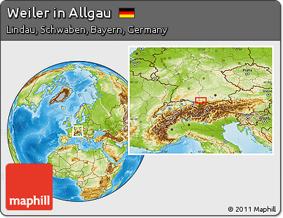 Physical Location Map of Weiler In Allgau