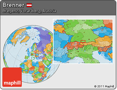 Political Location Map of Brenner