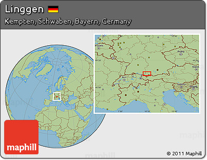 Savanna Style Location Map of Linggen