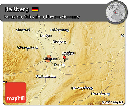 Physical Map of Haßberg