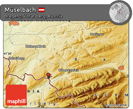 Physical Map of Müselbach