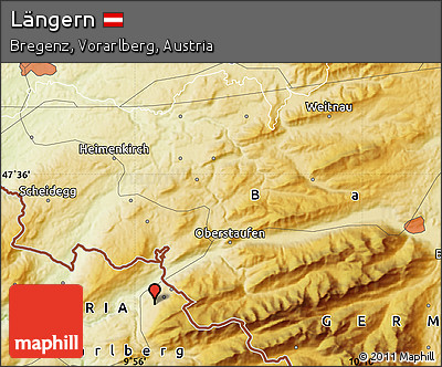 Physical Map of Längern