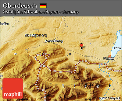 Physical Map of Oberdeusch