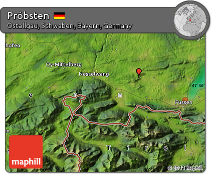 Satellite Map of Pröbsten