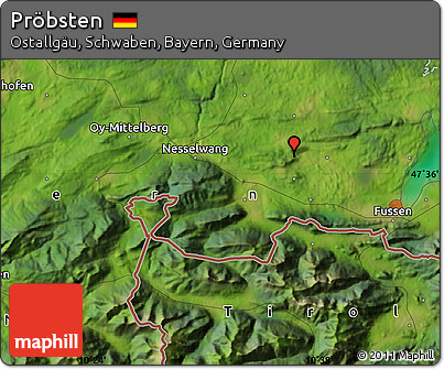 Satellite Map of Pröbsten