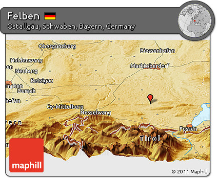 Physical Panoramic Map of Felben