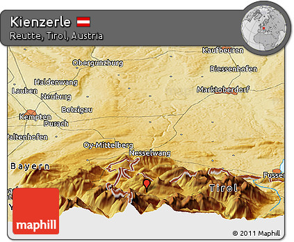 Physical Panoramic Map of Kienzerle