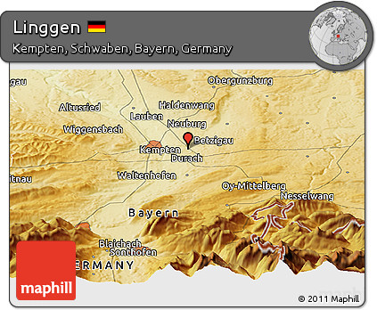 Physical Panoramic Map of Linggen