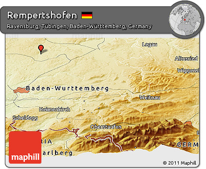 Physical Panoramic Map of Rempertshofen