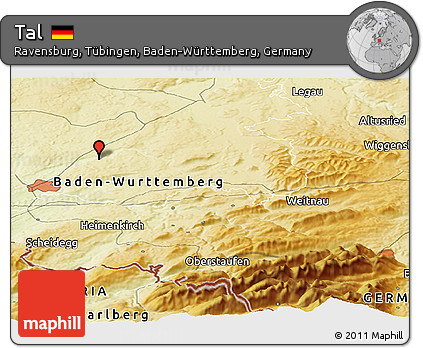 Physical Panoramic Map of Tal