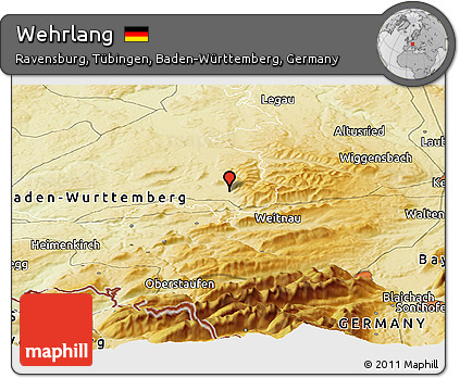 Physical Panoramic Map of Wehrlang