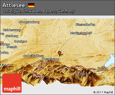 Physical Panoramic Map of Attlesee