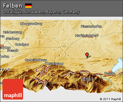 Physical Panoramic Map of Felben