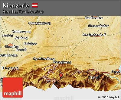 Physical Panoramic Map of Kienzerle