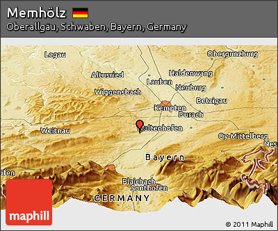 Physical Panoramic Map of Memhölz