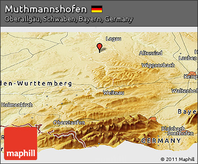 Physical Panoramic Map of Muthmannshofen