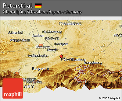 Physical Panoramic Map of Petersthal
