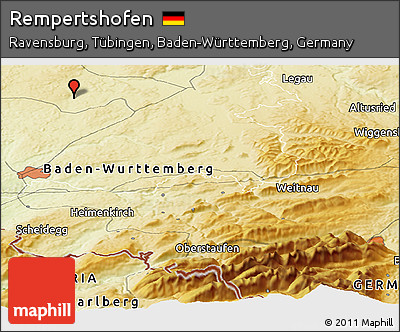 Physical Panoramic Map of Rempertshofen