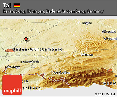 Physical Panoramic Map of Tal