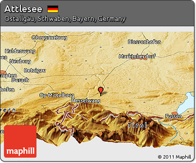 Physical Panoramic Map of Attlesee