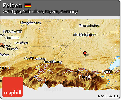 Physical Panoramic Map of Felben