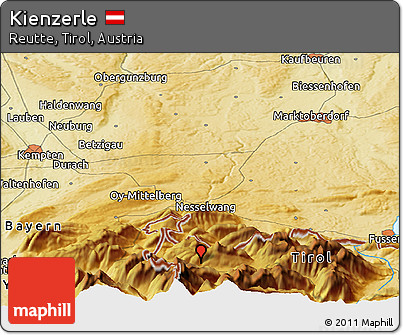 Physical Panoramic Map of Kienzerle