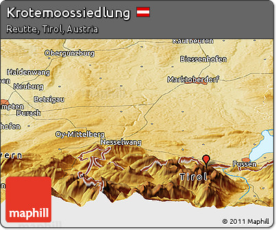 Physical Panoramic Map of Krotemoossiedlung