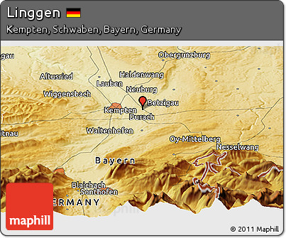 Physical Panoramic Map of Linggen