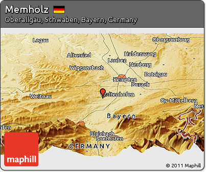 Physical Panoramic Map of Memhölz