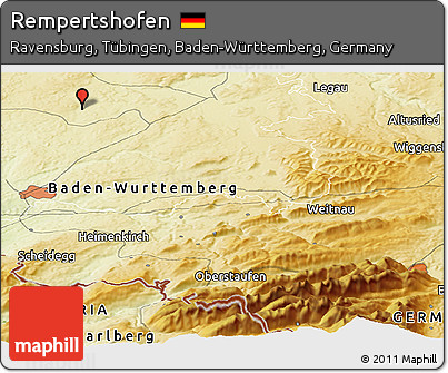 Physical Panoramic Map of Rempertshofen