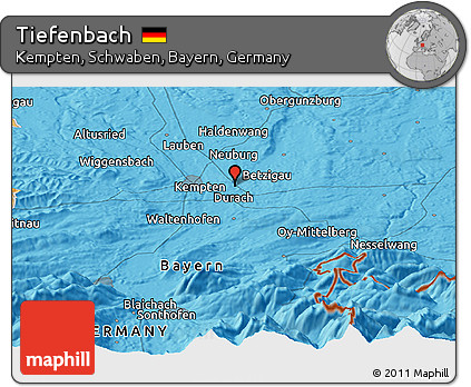 Political Panoramic Map of Tiefenbach