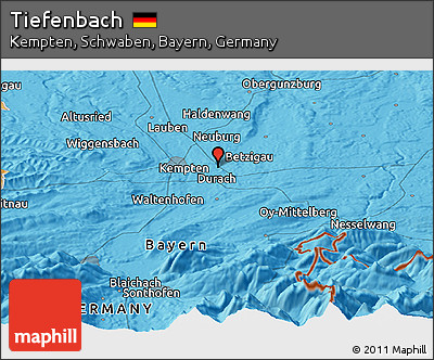 Political Panoramic Map of Tiefenbach