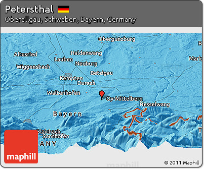Political Panoramic Map of Petersthal