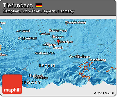 Political Panoramic Map of Tiefenbach