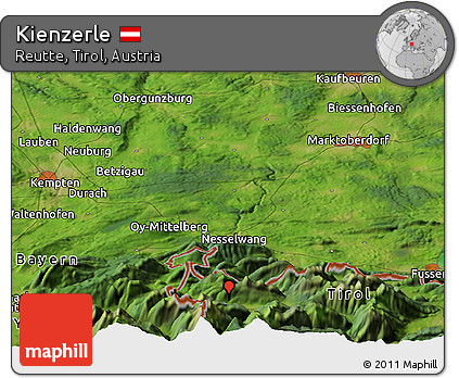Satellite Panoramic Map of Kienzerle