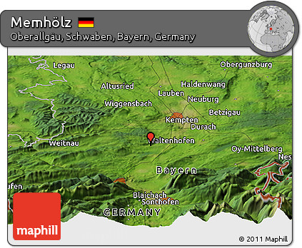 Satellite Panoramic Map of Memhölz