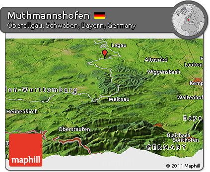 Satellite Panoramic Map of Muthmannshofen