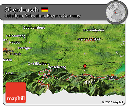 Satellite Panoramic Map of Oberdeusch