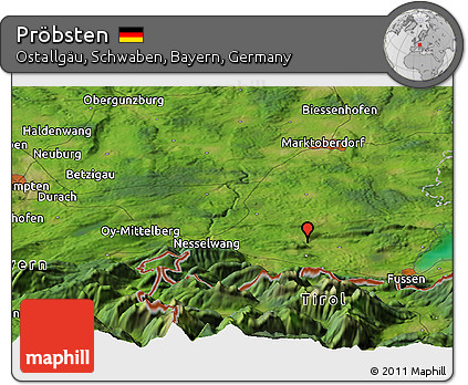 Satellite Panoramic Map of Pröbsten